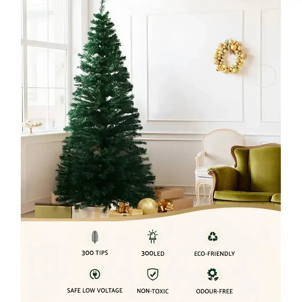 1.8M LED Optic Fibre Warm White Christmas Tree