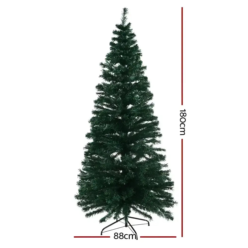 1.8M LED Optic Fibre Warm White Christmas Tree