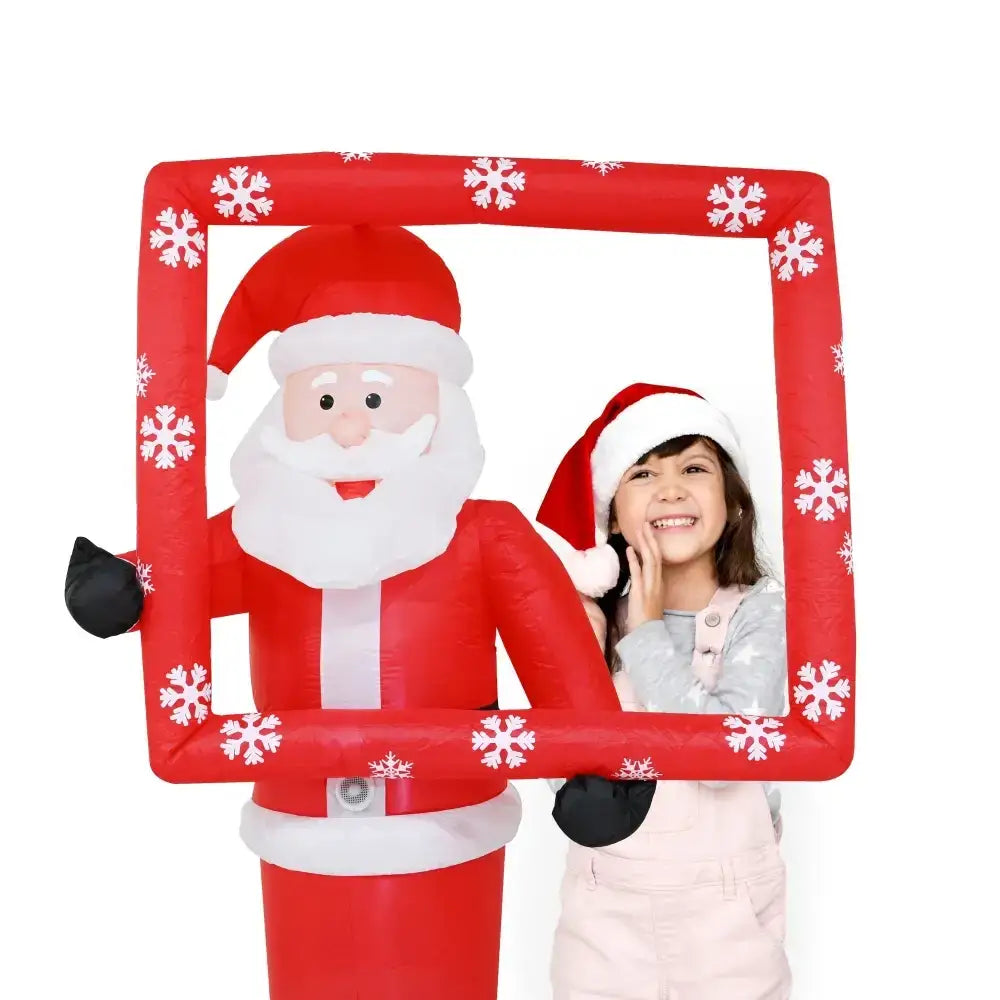 1.8M Musical Photo Op Santa Christmas Inflatable