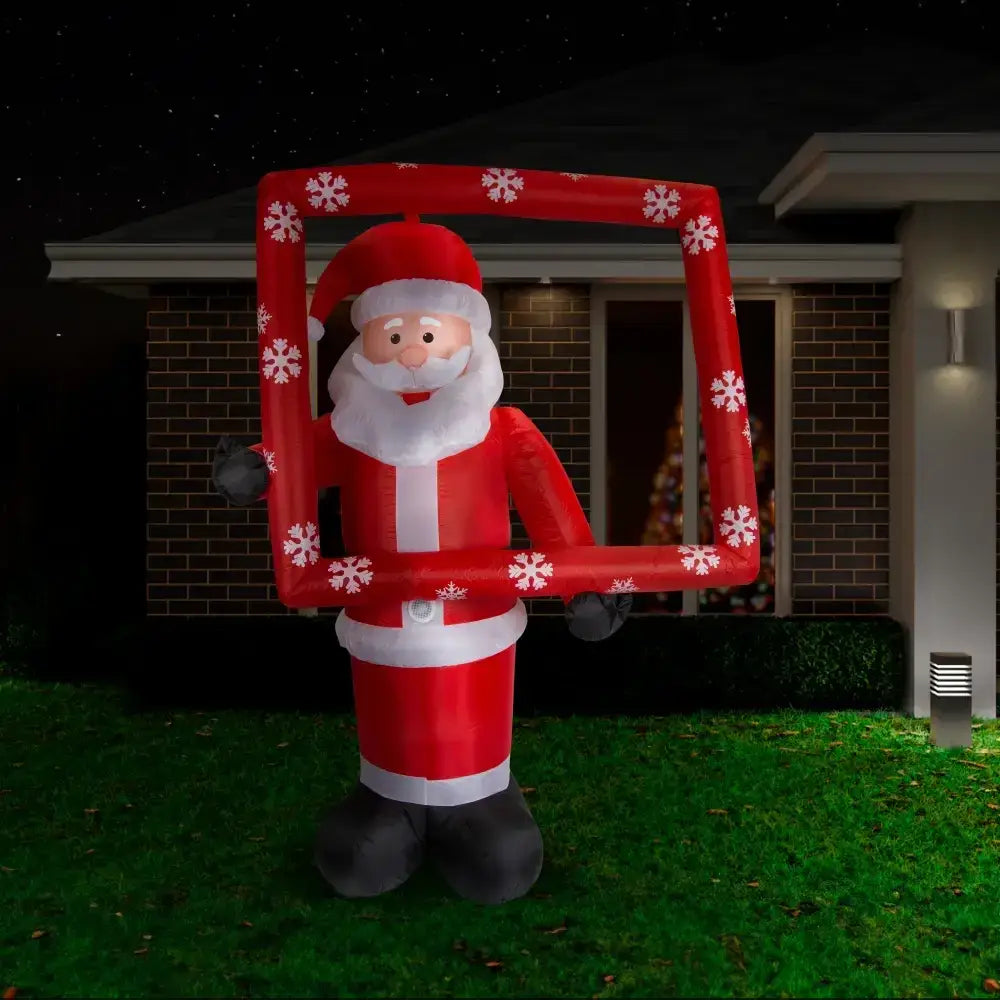 1.8M Musical Photo Op Santa Christmas Inflatable