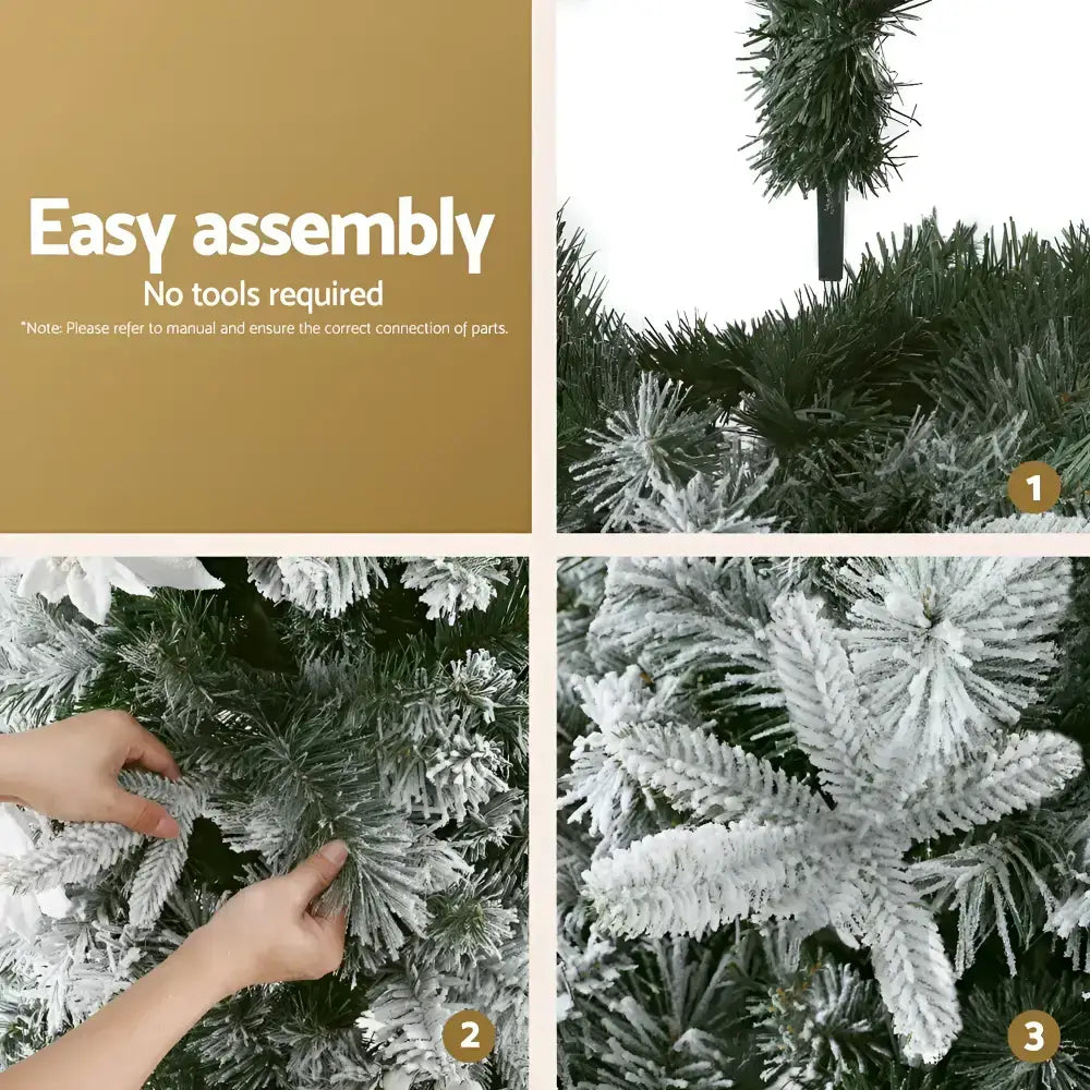 1.8m Snow Flocked Tips Christmas Tree Sale