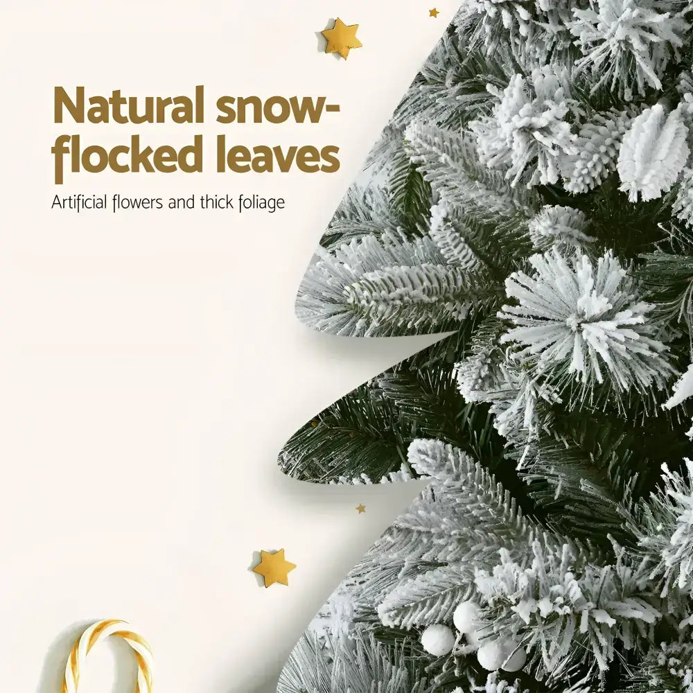 1.8m Snow Flocked Tips Christmas Tree Sale