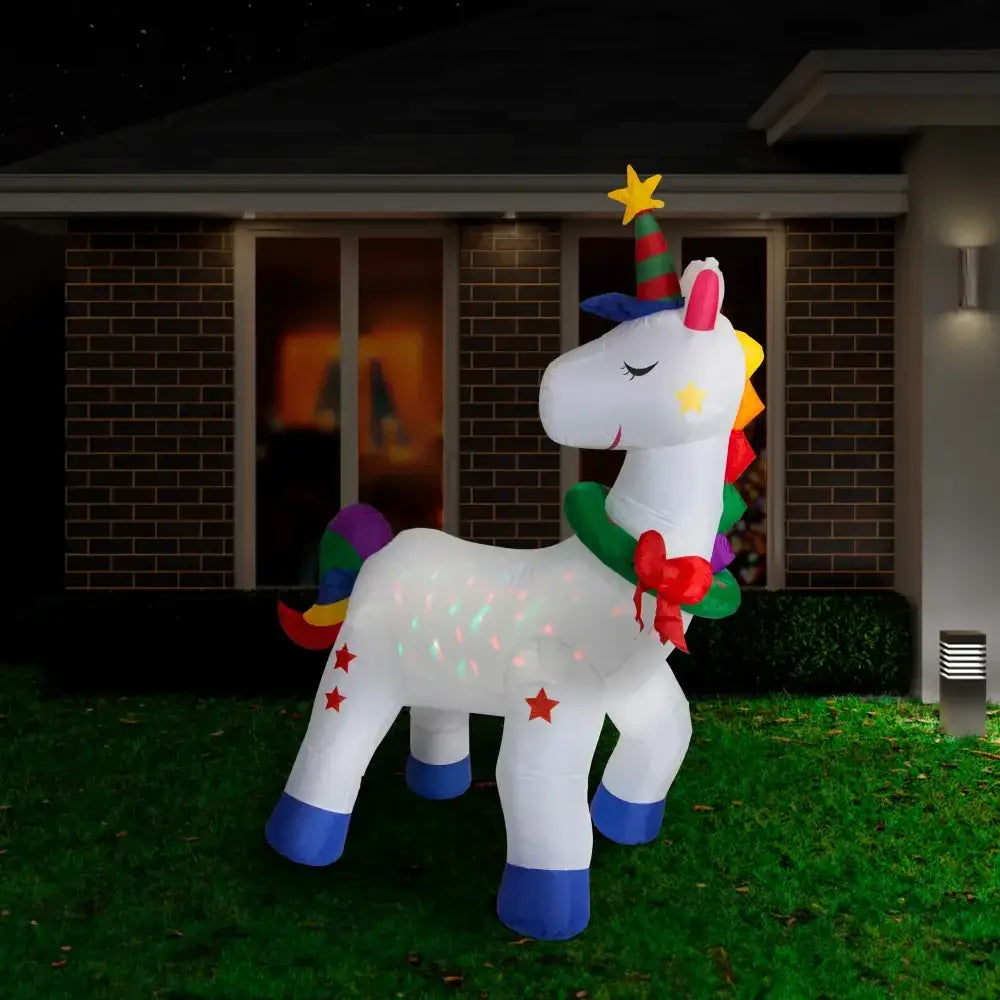 1.8m Unicorn Rgb Inflatable Christmas Light