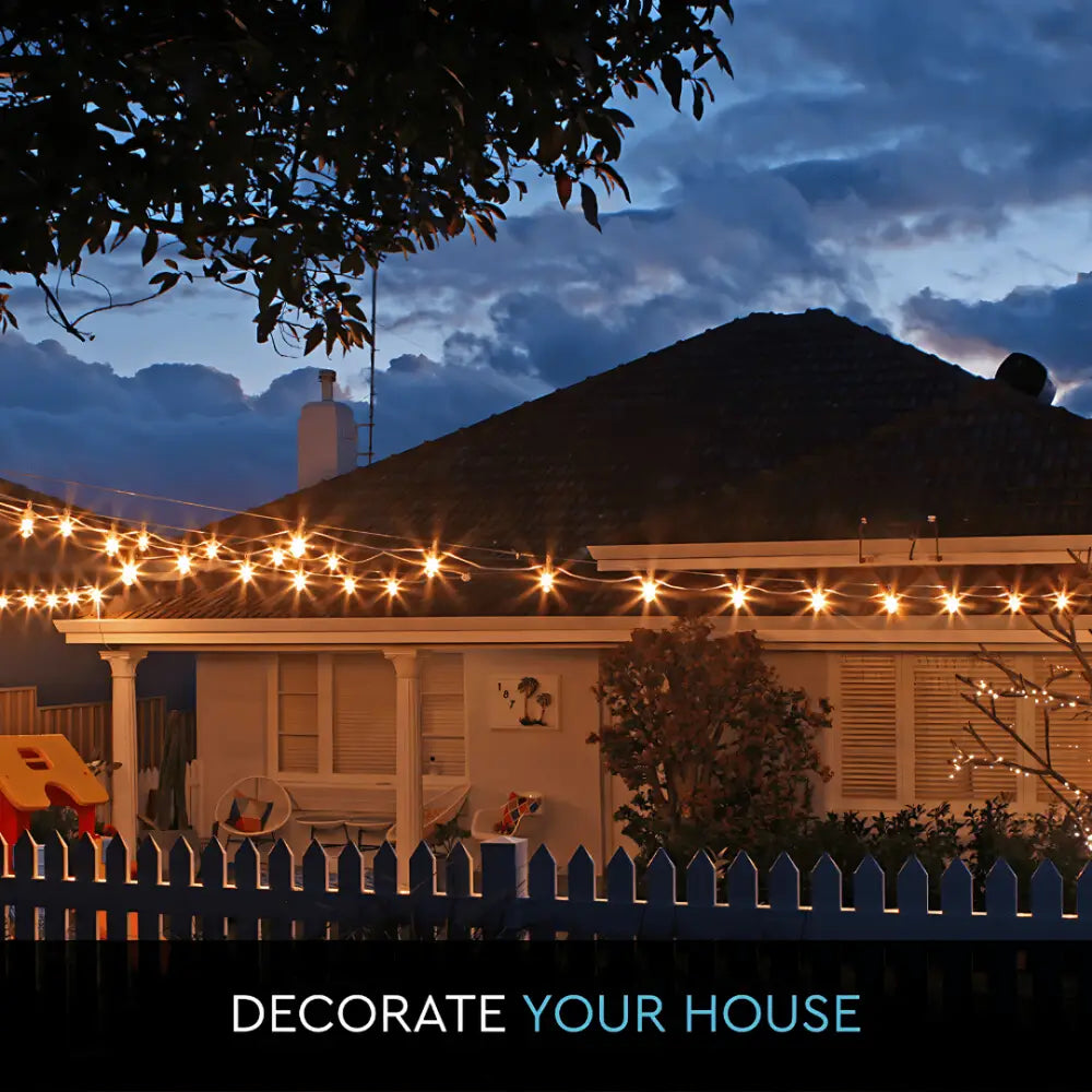 Green Earth Lighting Australia Outdoor 10 meter Black IP65 Festoon Kit (Free Globes included) 10MFESKITB