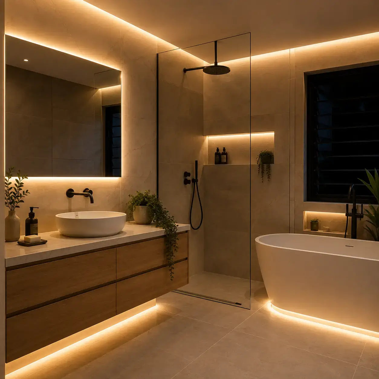 Dotless Warm White IP67 LED Strip for Bath & Alfresco