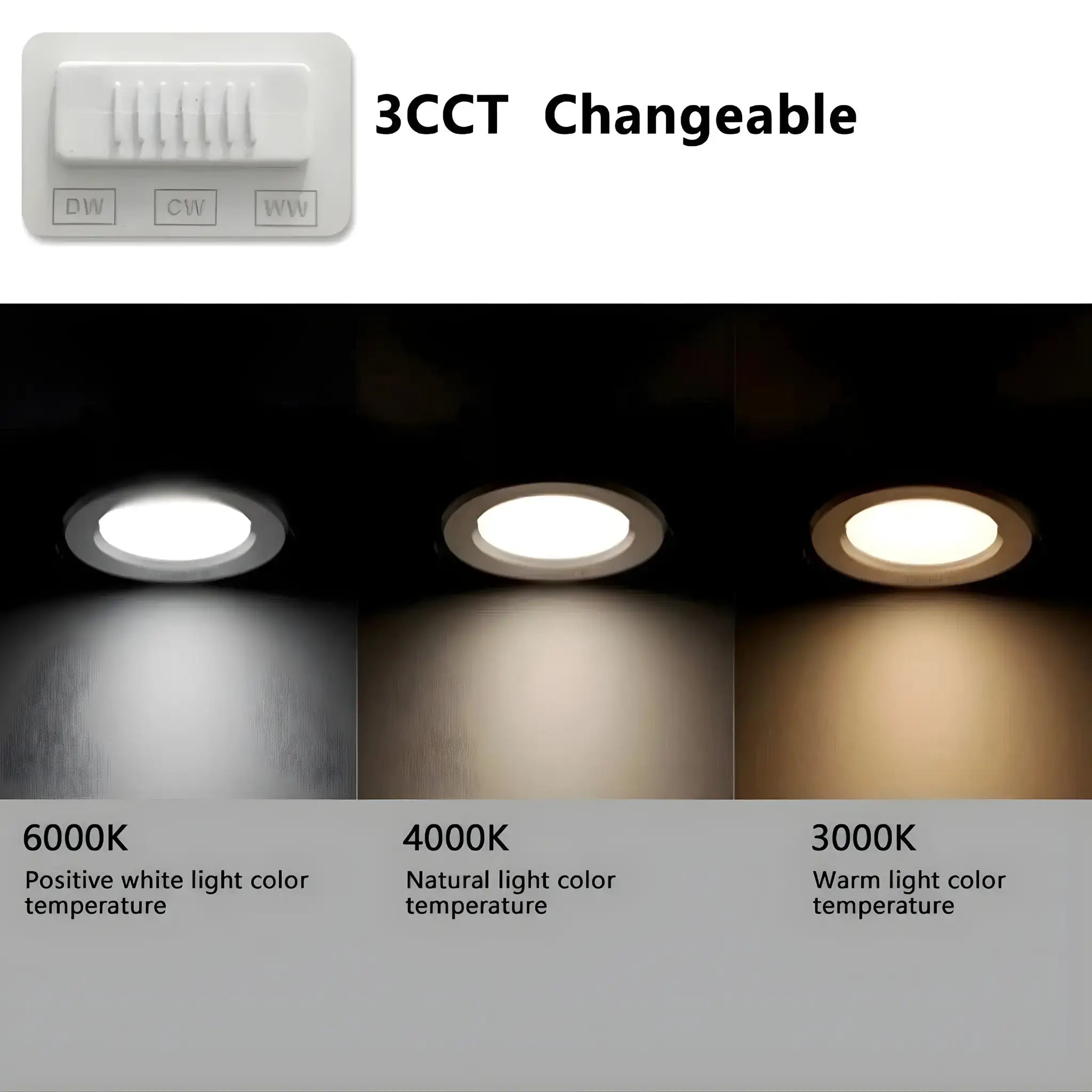 10Pcs LumoPro 12W Tri-Colour Dimmable LED Recessed Ceiling Light