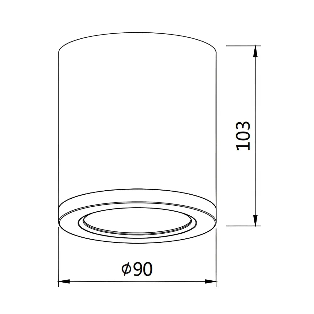 Green Earth Lighting Australia surface mount downlight Surface Mount Tri-Colour 100mm Dimmable LED Downlight