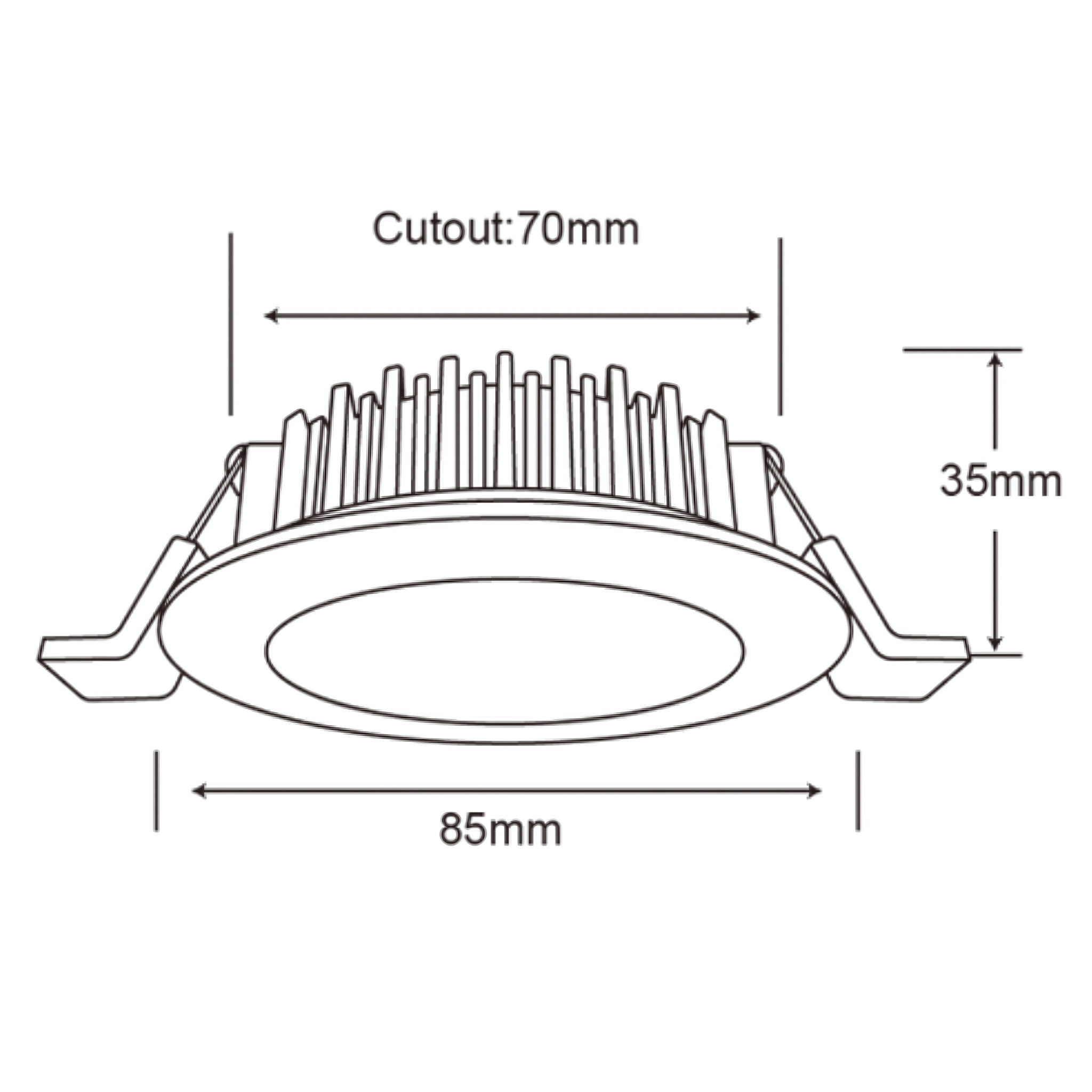 Green Earth Lighting Australia Home & Garden > Lighting 10W Tri-Colour Dimmable LED Downlight | 70mm Cut Out | Kakadu Mini Pro DL110S