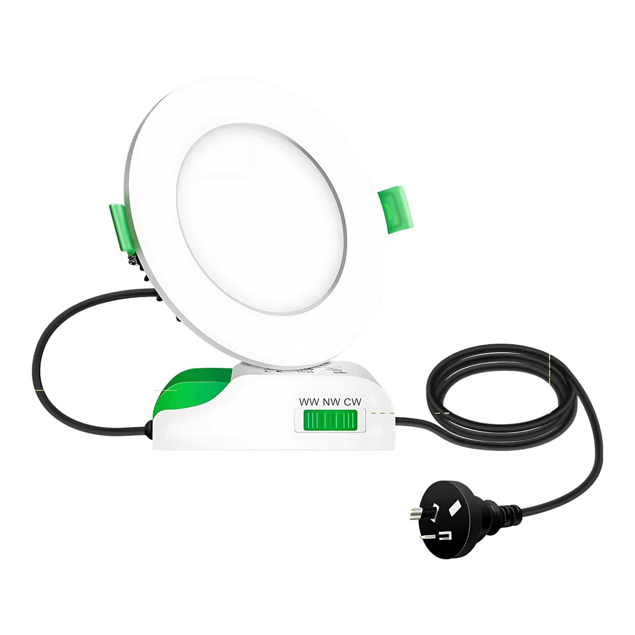 Green Earth Lighting Australia Ceiling Light Fixtures 10W Tri-Colour Dimmable LED Downlight | 70mm Cut Out | Kakadu Mini GE-AL110SWH