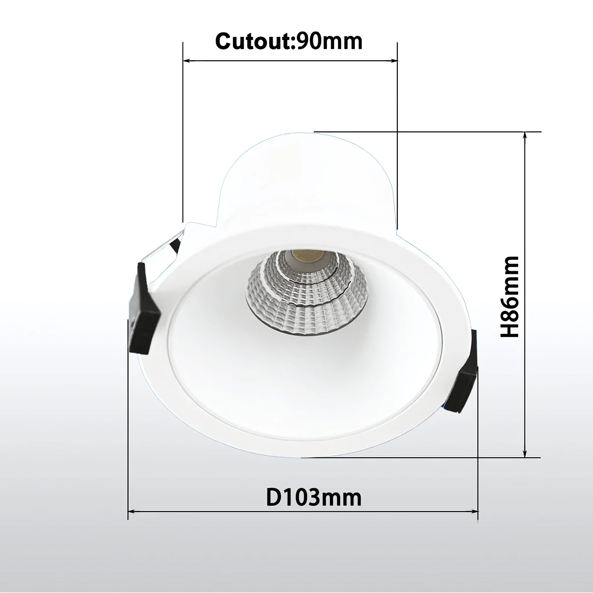 Green Earth Lighting Australia Home & Garden > Lighting 10W Tri-Colour Dimmable LED Downlight | 90mm Cut Out | Eureka CONEWH