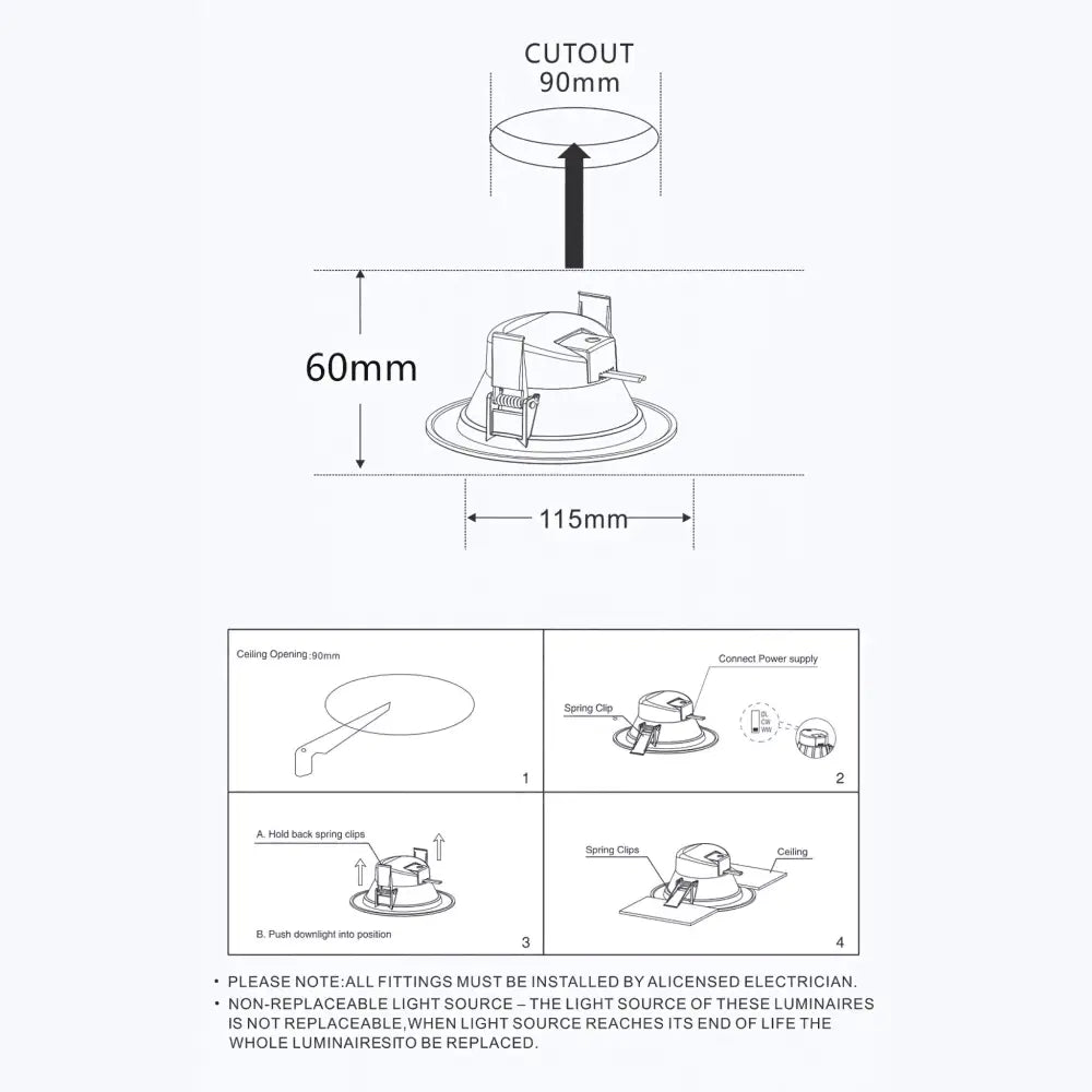 Green Earth Lighting Australia Home & Garden > Lighting 10W Tri-Colour LED Downlight | 90mm Cut Out | Reno Eco