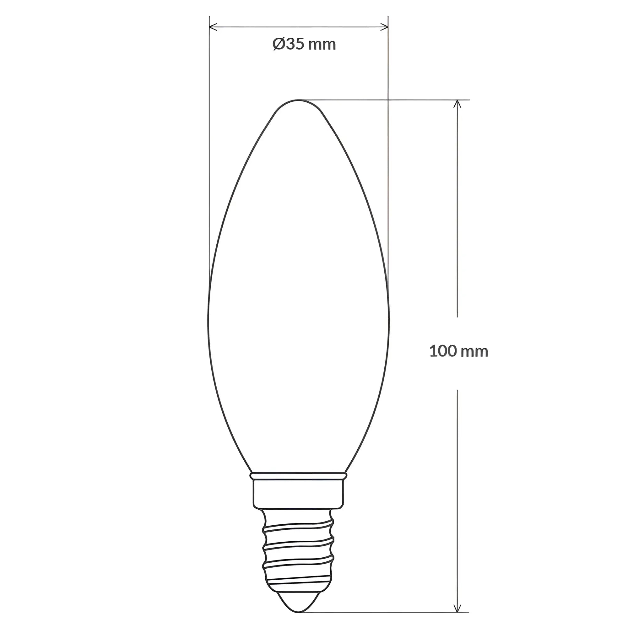 12 Volt Dc 4w E14 450lm Dimmable Led Candle Globe