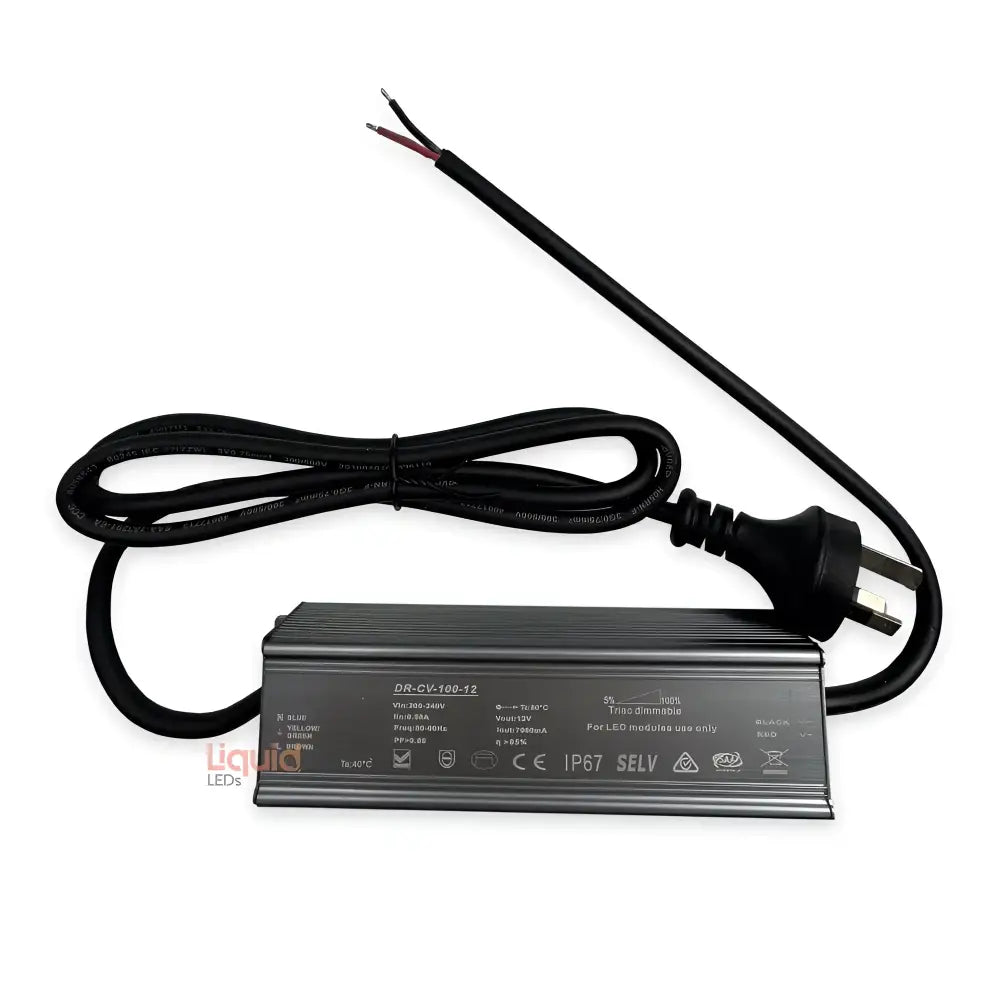 LiquidLEDs Lighting LED Driver 12 Volt DC 100W Dimmable Constant Voltage LED Driver DR-CV-100