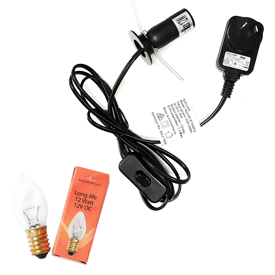 Green Earth Lighting Australia Home & Garden > Lighting 12V 12W Light Bulb On/Off Switch for Himalayan Salt Lamp Replacement Bundle