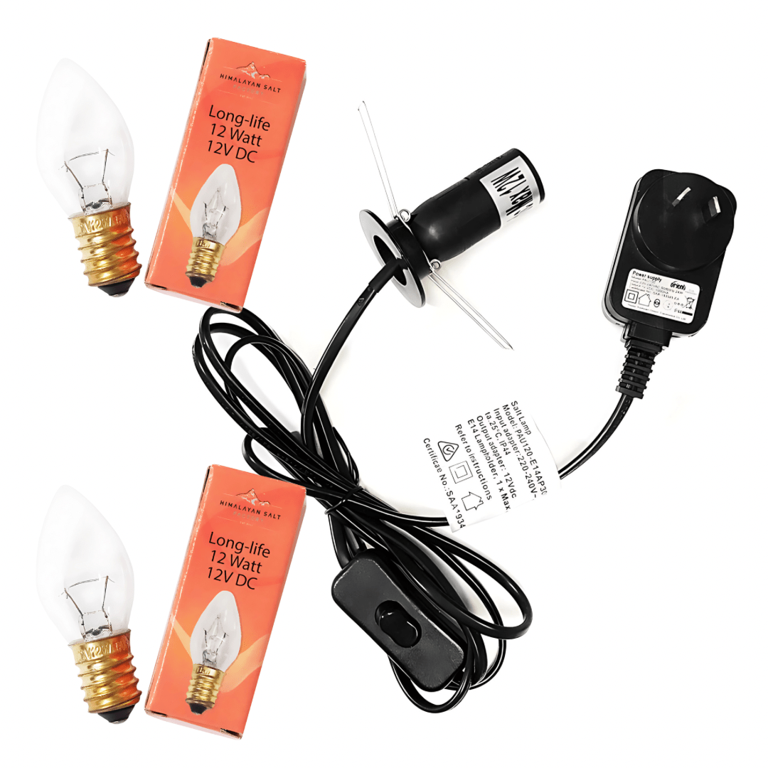 Green Earth Lighting Australia Home & Garden > Lighting 12V 12W Light Bulb On/Off Switch for Himalayan Salt Lamp Replacement Bundle