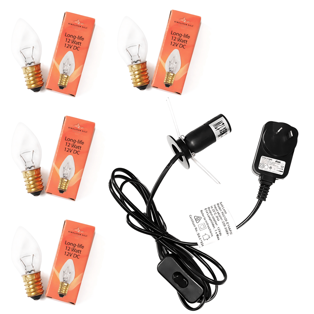 Green Earth Lighting Australia Home & Garden > Lighting 12V 12W Light Bulb On/Off Switch for Himalayan Salt Lamp Replacement Bundle