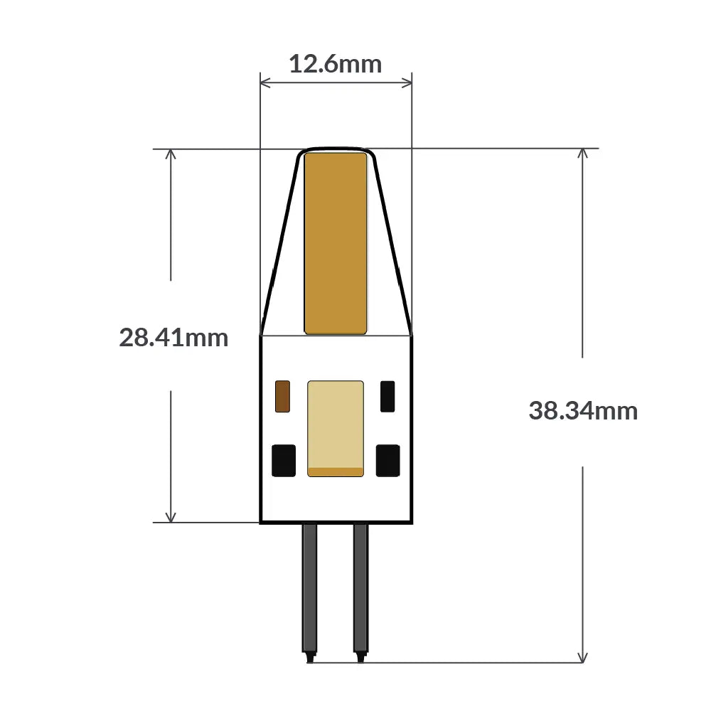 LiquidLEDs Lighting LED Light Bulbs 12V 2W AC/DC G4 Dimmable LED Bi-Pin in Warm White F2D-G4-C