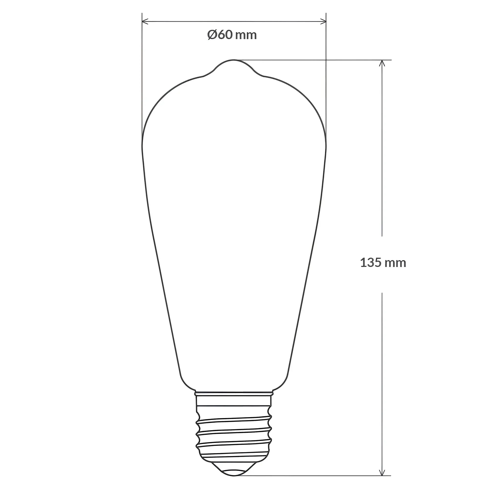 12v 6w 550lm E27 2200k Clear Dimmable Led St64 Green
