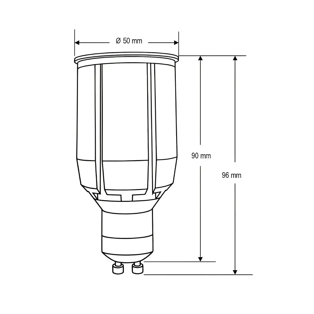 Lumaxx GU10 12W = 70W 760lm 60° Non Dimmable LED GU10 Long Globe