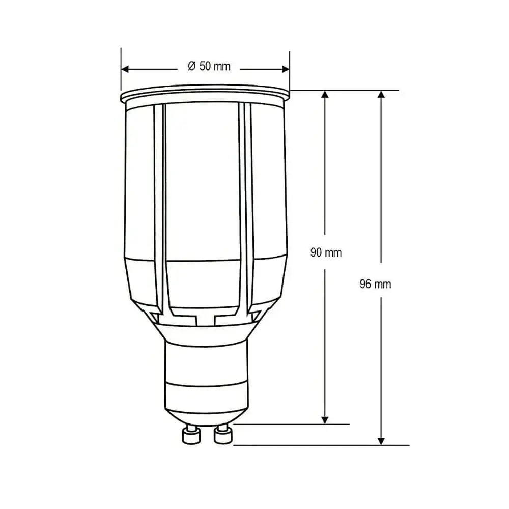 Lumaxx GU10 12W = 70W 760lm 60° Non Dimmable LED GU10 Long Globe