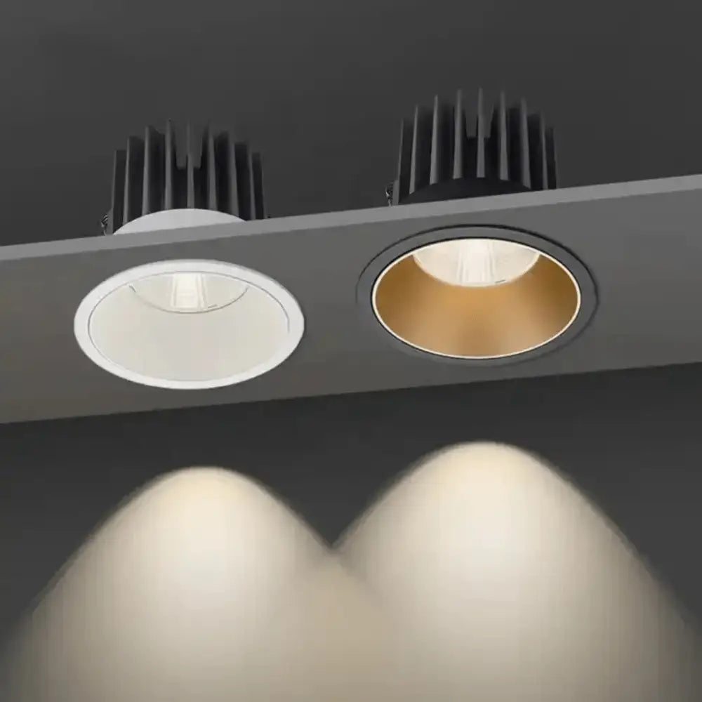 Green Earth Lighting Australia LED downlight 12W Black Low Glare Aluminium LED Downlight Dimmable 90mm cut out DL212B