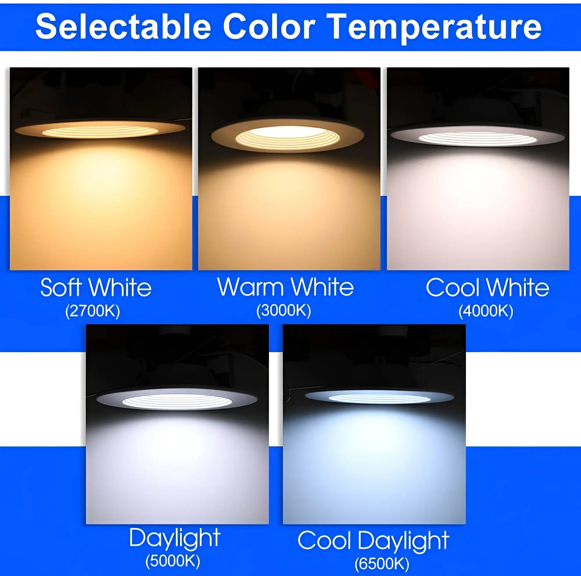 ProDepth 12W deep recessed 5000K daylight LED downlight back view