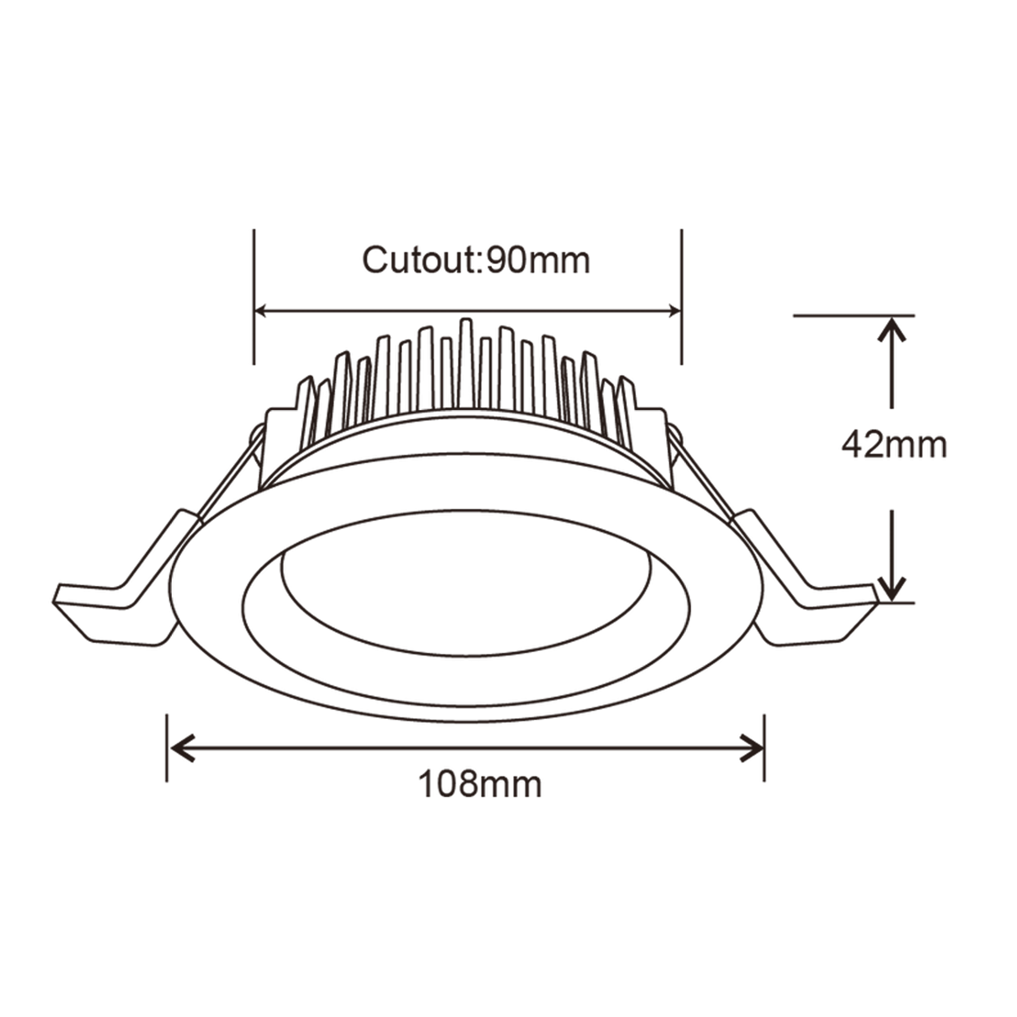 Green Earth Lighting Australia Home & Garden > Lighting 13W Tri-Colour Dimmable LED Downlight | 90mm Cut Out | Uluru Pro DL110C+BK