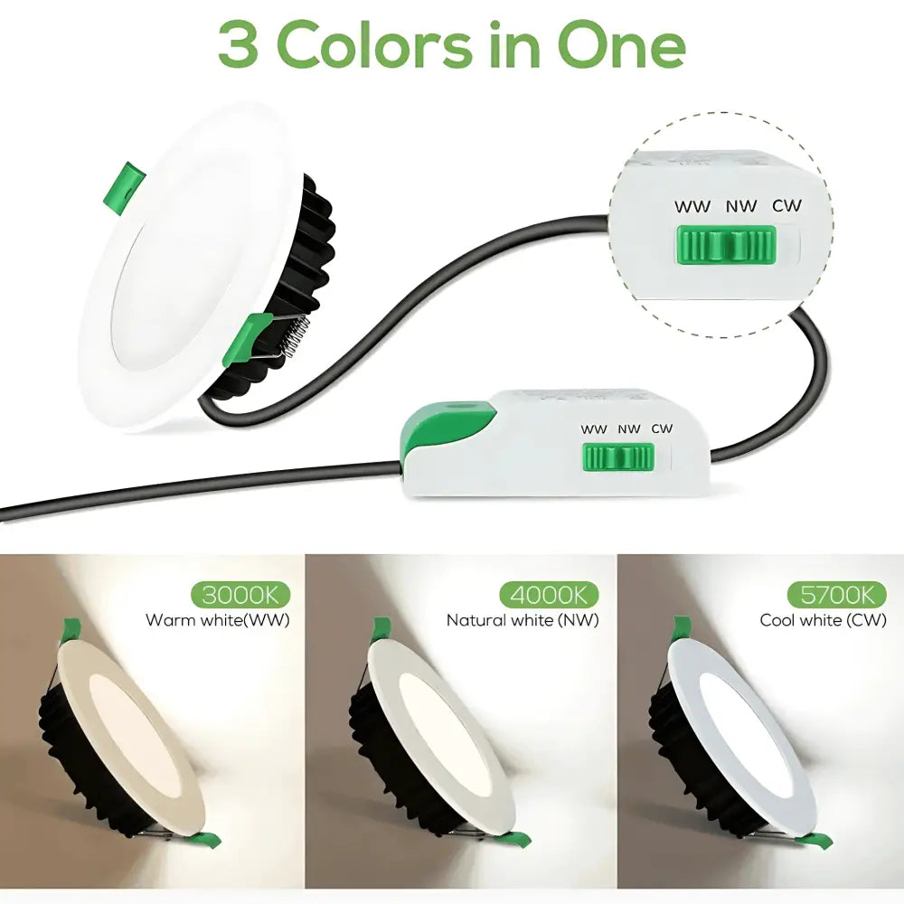 13W Tri-Colour Dimmable LED Downlight | 90mm Cut Out | Kakadu C-Bus - Home & Garden > Lighting