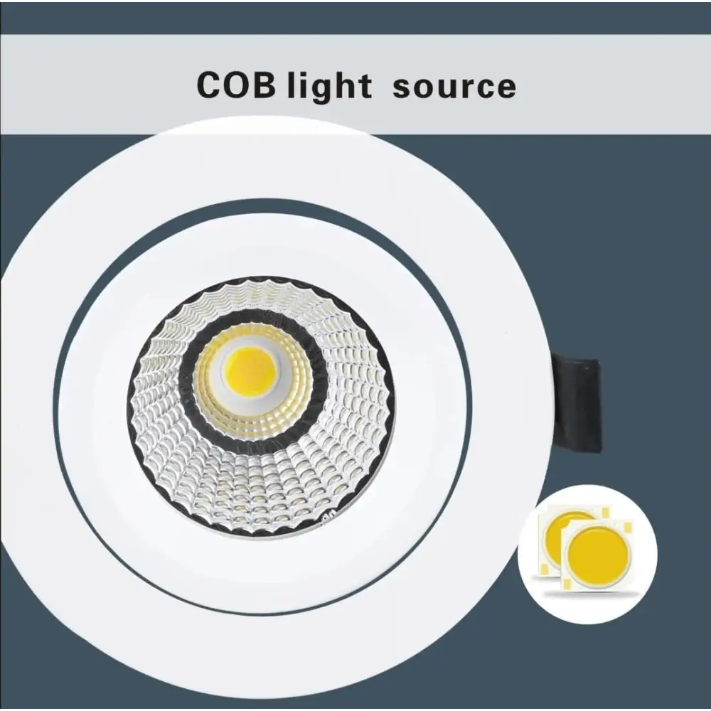 Eclux LED Downlight EYRE 13W Tri-Colour Dimmable COB Low-glare Tiltable LED Downlight 90mm Cut Out