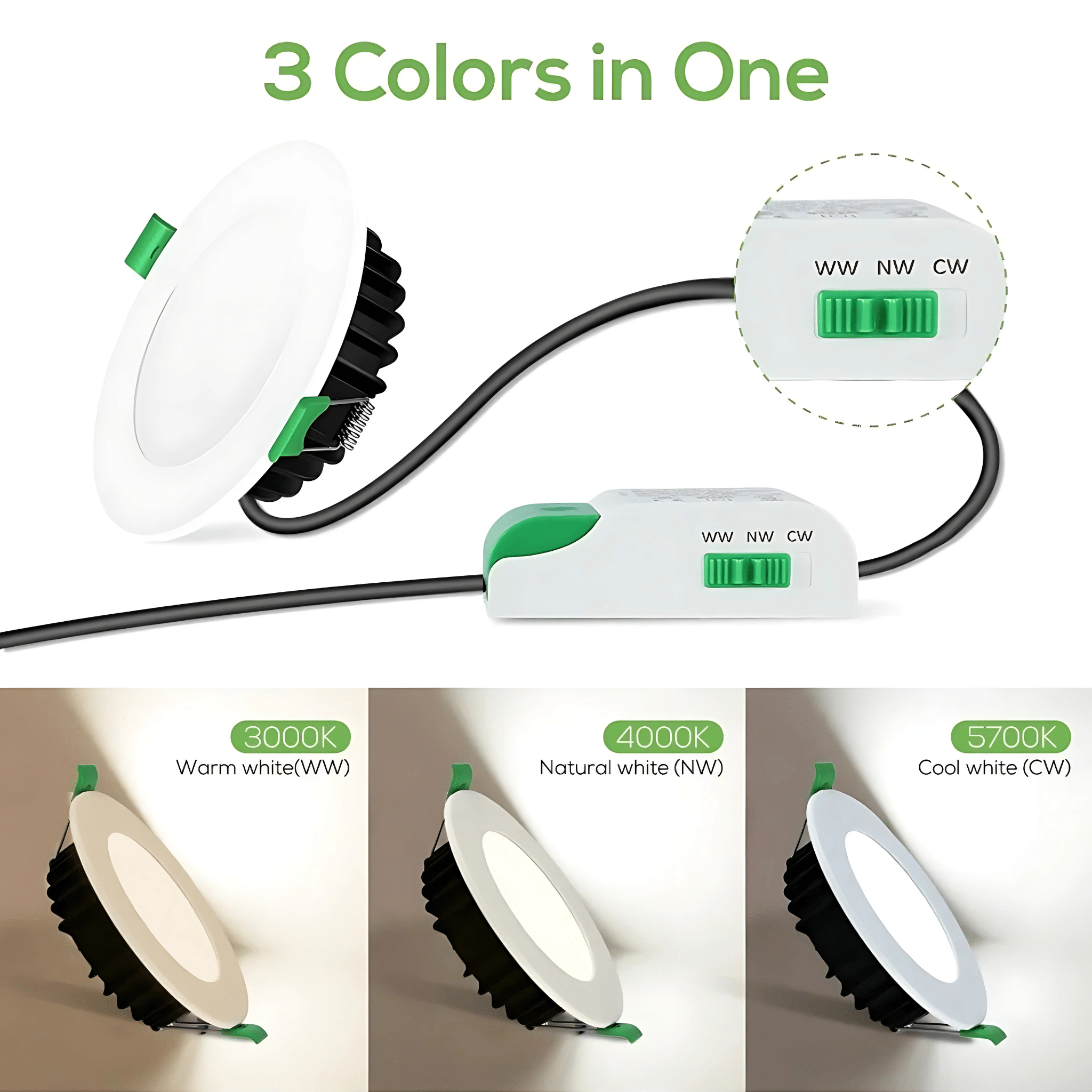 Green Earth Lighting Australia Home & Garden > Lighting 13W Tri-Colour Dimmable LED Downlight | 90mm Cut Out | Uluru Pro DL110C