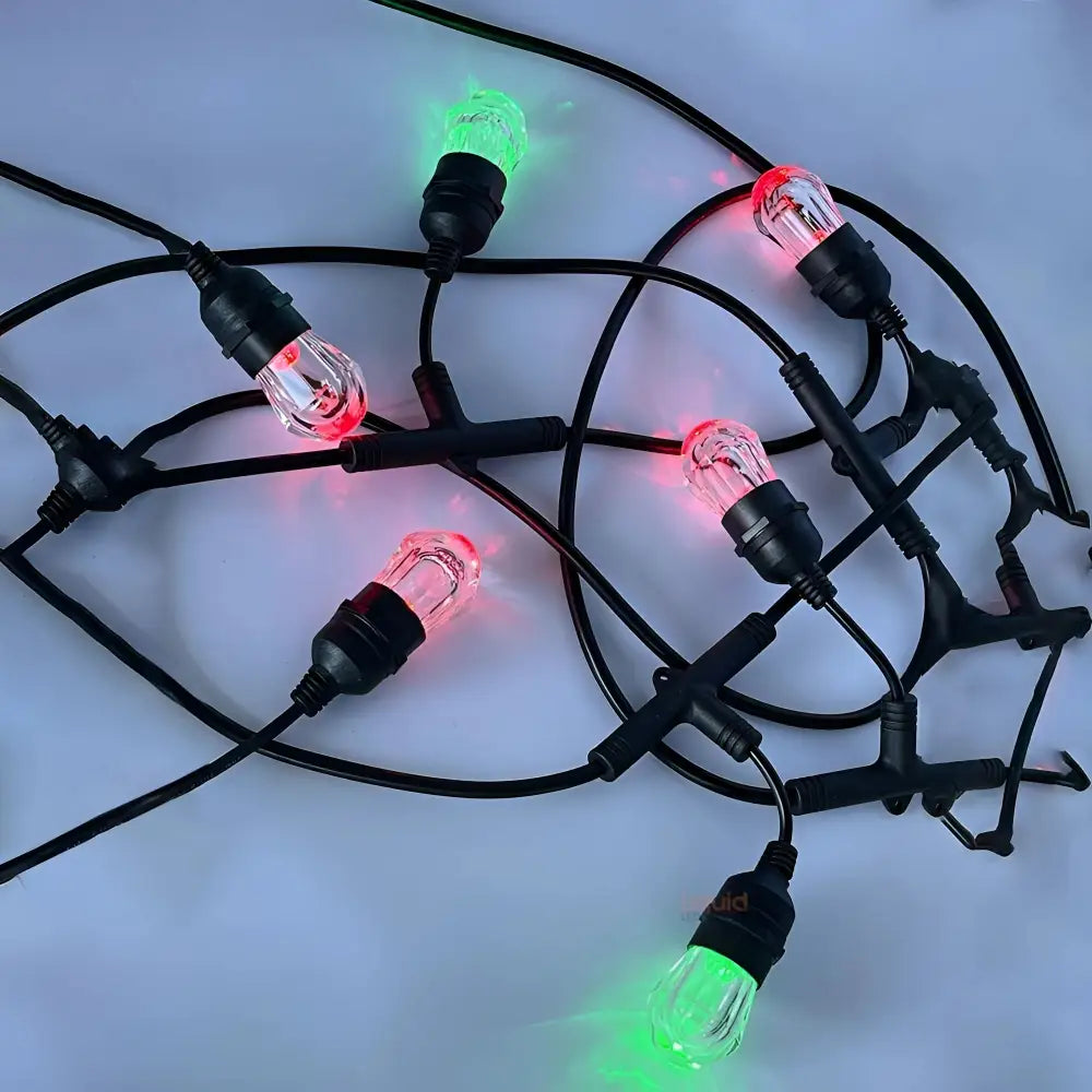 15m Smart Festoon String Lights with 15 LED Bulbs - LiquidLEDs™ - Festoon String