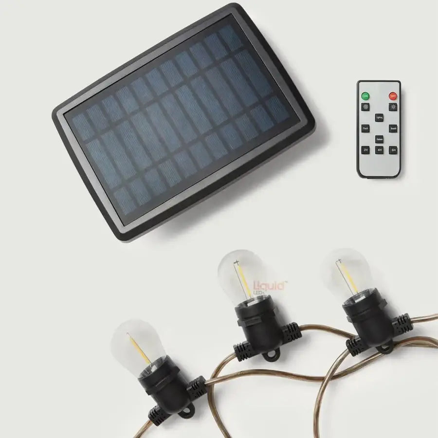 15 meter Solar Festoon String Lights with 15 LED Bulbs