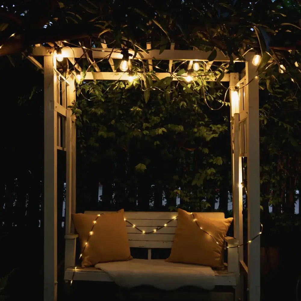 15 meter Solar Festoon String Lights with 15 LED Bulbs