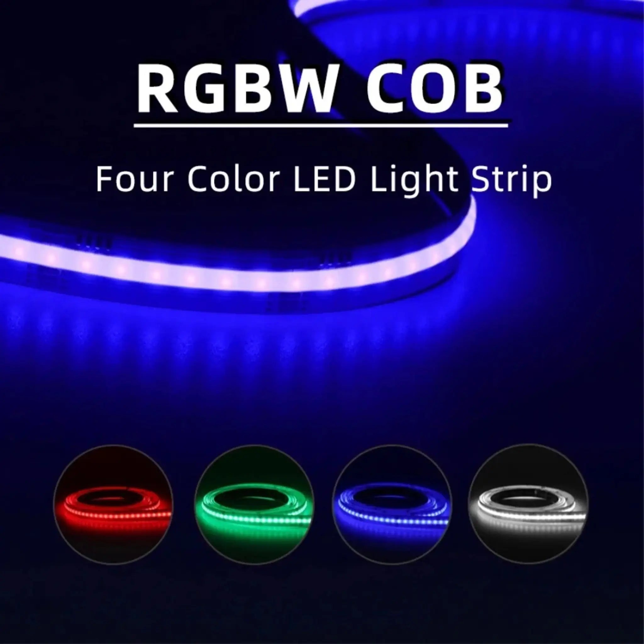 15w/m Rgbw Ip20 Cob Led Strip Light | 12mm Width Green