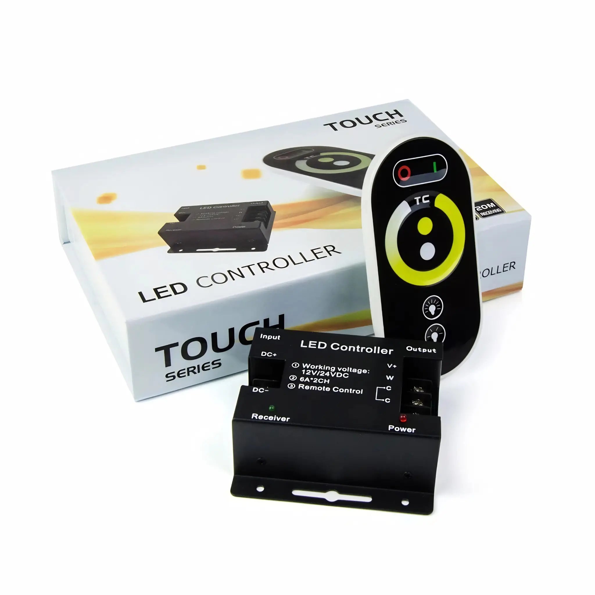 18A 2 Channel CCT LED Strip Light RF Remote Controller Touch Series