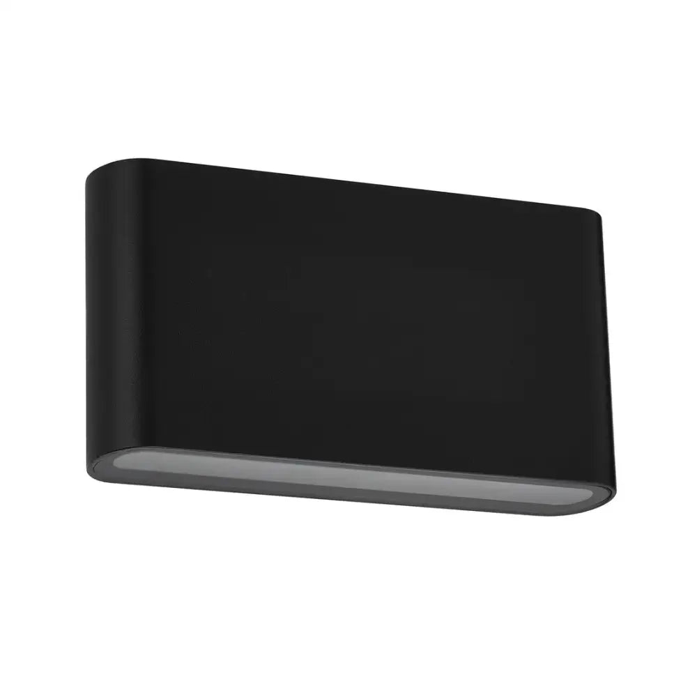 Hayden 12w Up/down Matt Black Led Wall Lamp Ip54 Green