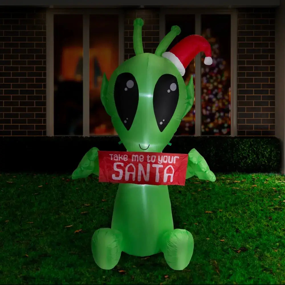 2.1m Christmas Alien Inflatable for Festive Display
