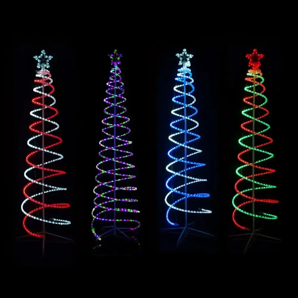 2.1M LED Double Spiral Tree - 4 Colour Options