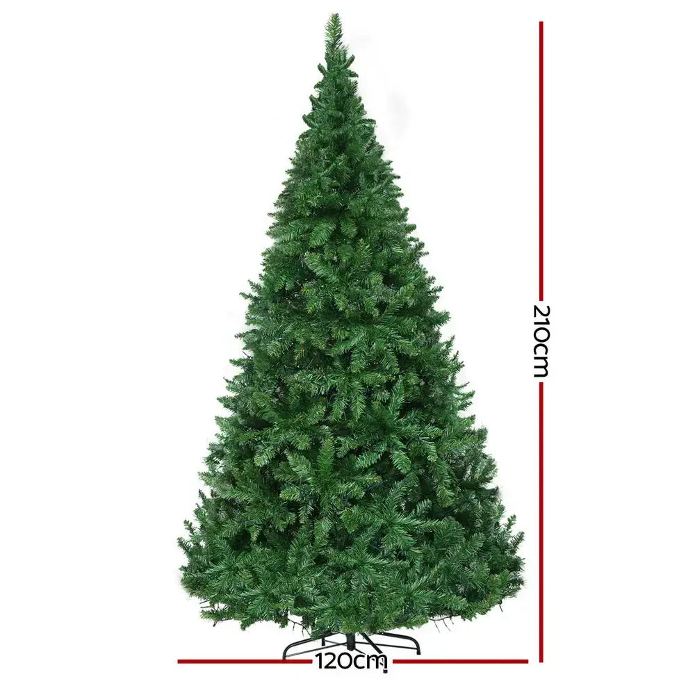 2.1m Led Pre-lit Christmas Tree - Easy Setup & Storage