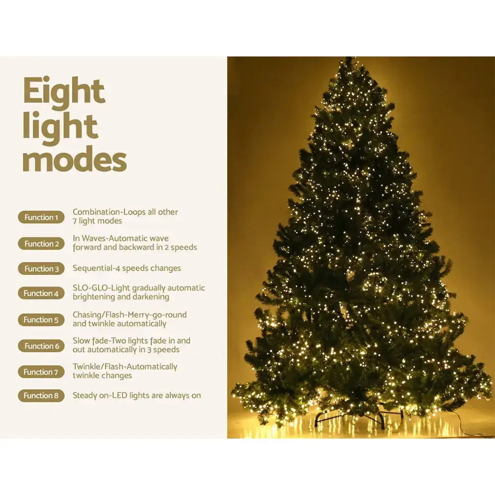 2.1M 8 Light Mode LEDs Christmas Tree