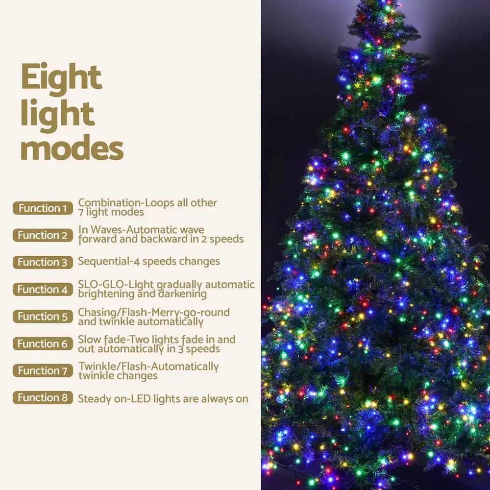 2.1m Multi Colour Christmas Tree with 8 Light Modes