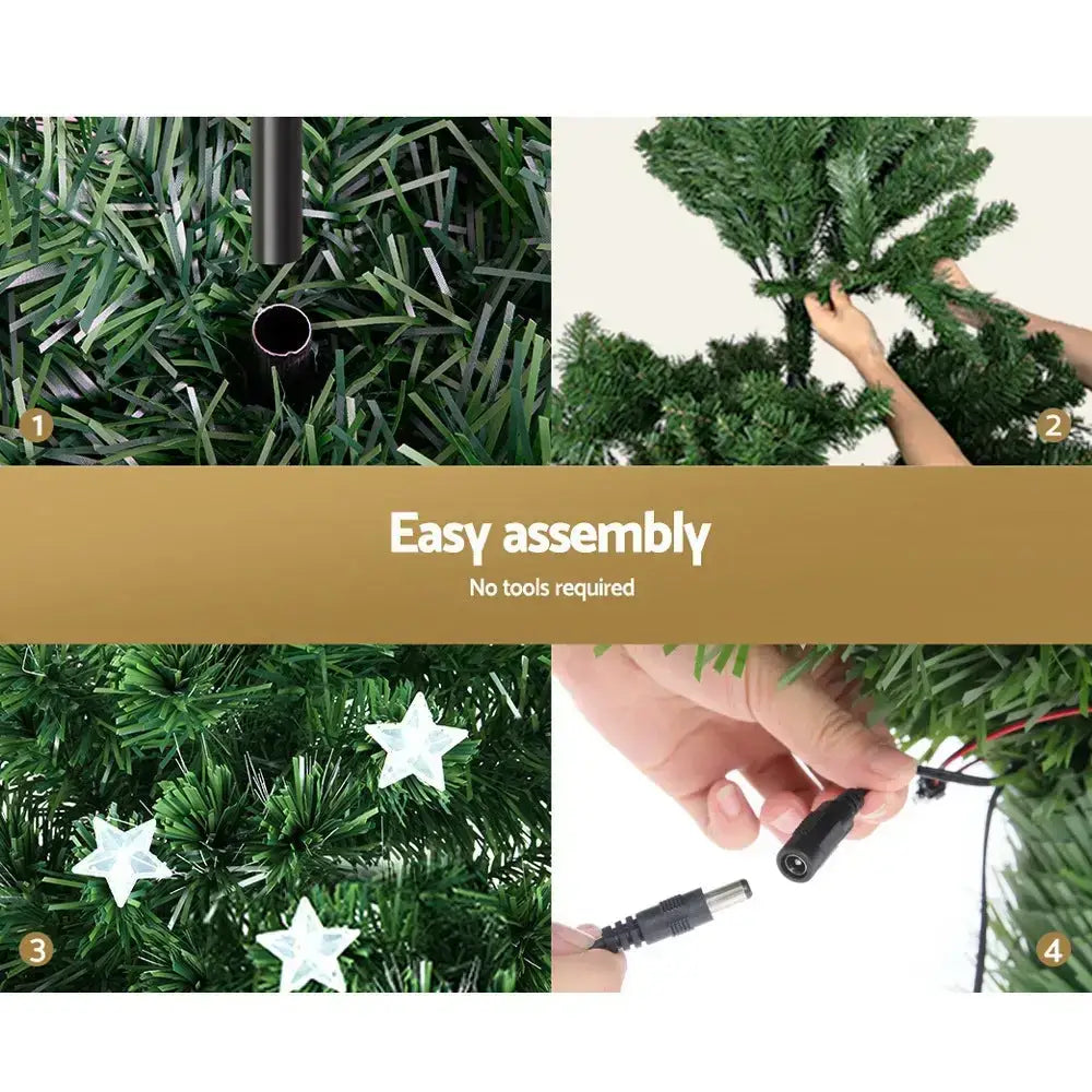 2.1m Optic Fibre LED Christmas Tree Multi Colour