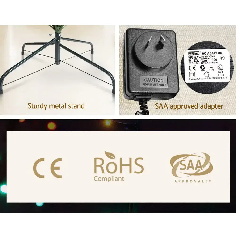 2.1m Optic Fibre LED Christmas Tree Multi Colour