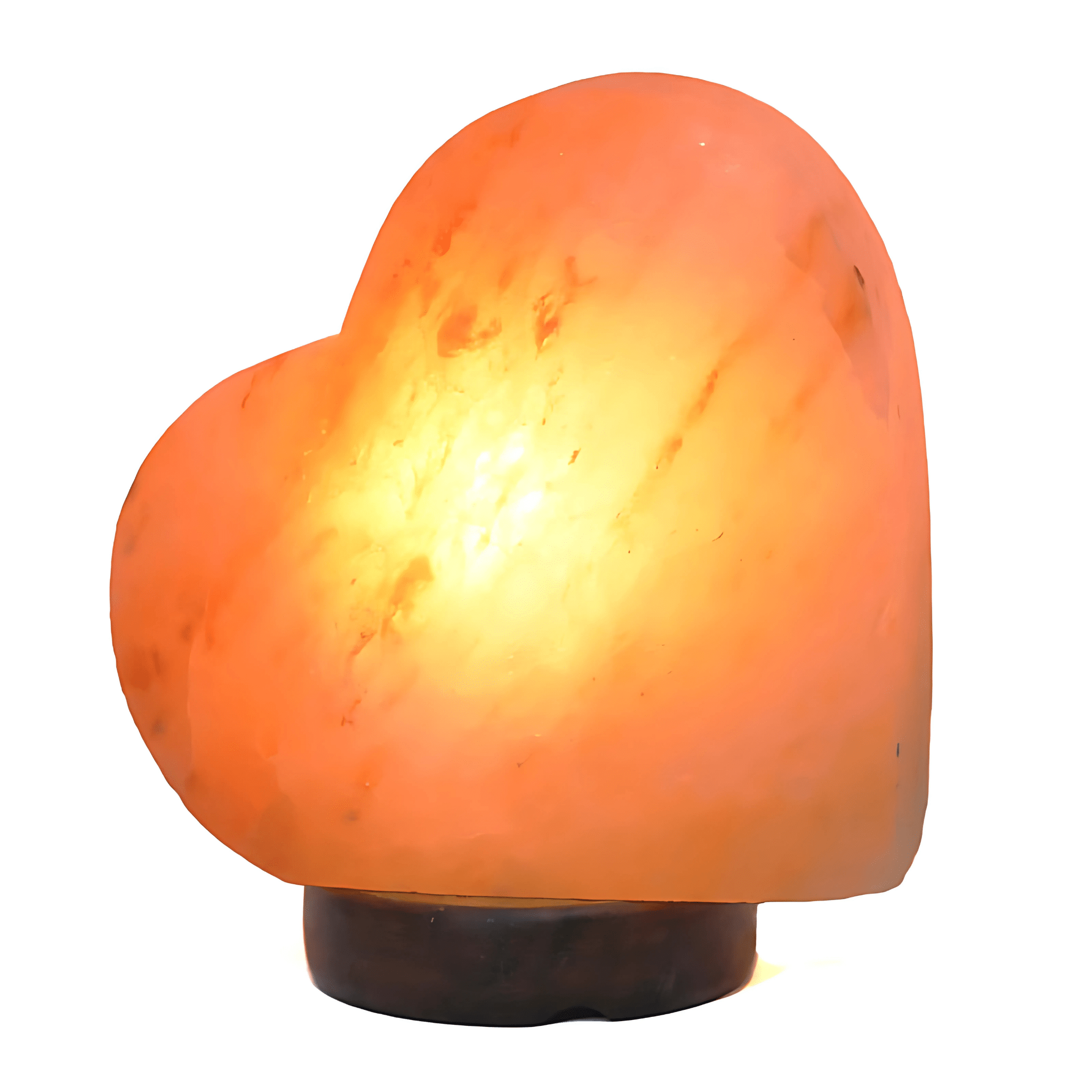 Green Earth Lighting Australia Home & Garden > Lighting > Night Lights & Ambient Lighting 2-3kg Heart Salt Lamp – Timber Base (12V – 12W) HEART