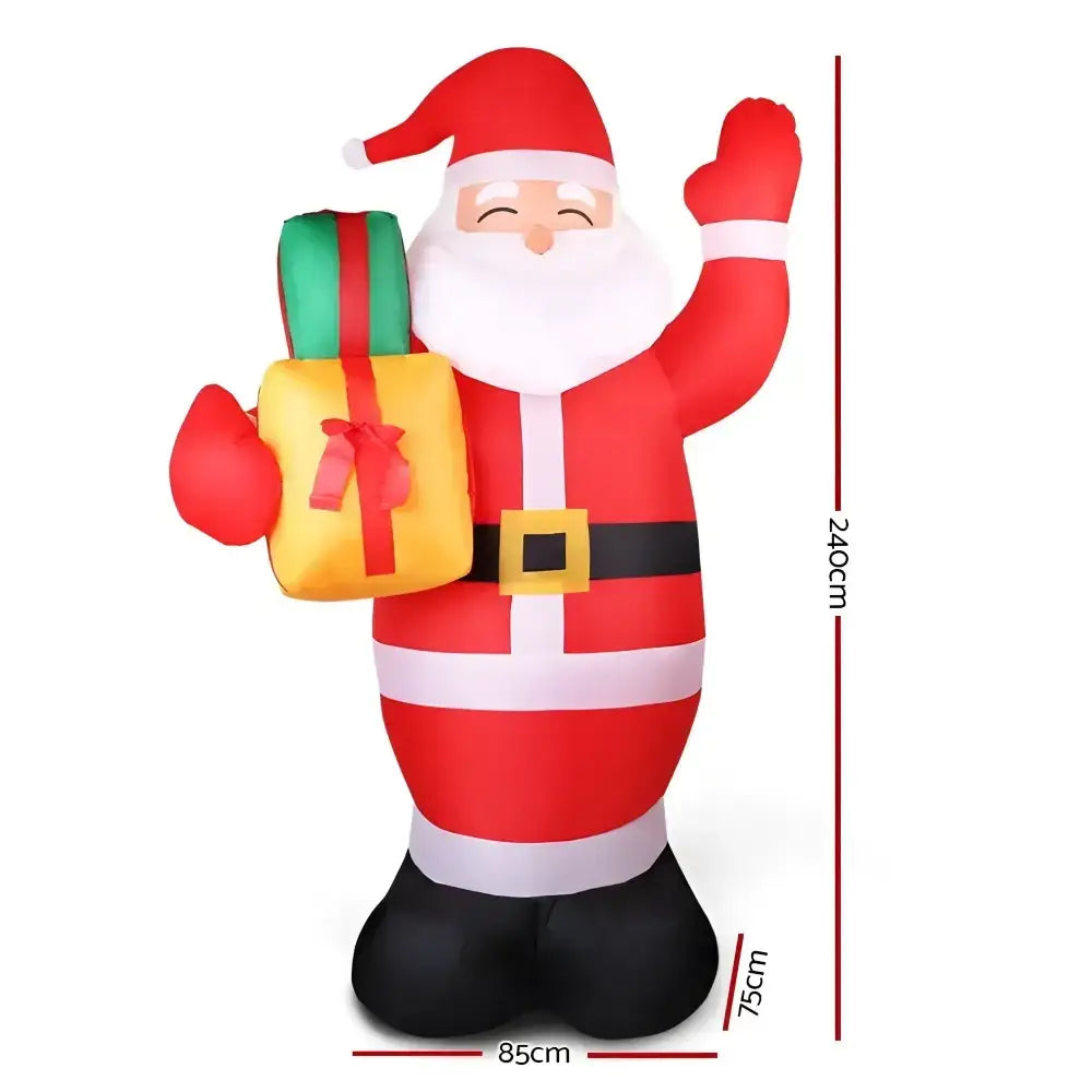 2.4M Christmas Inflatable Santa Illuminated Decorations