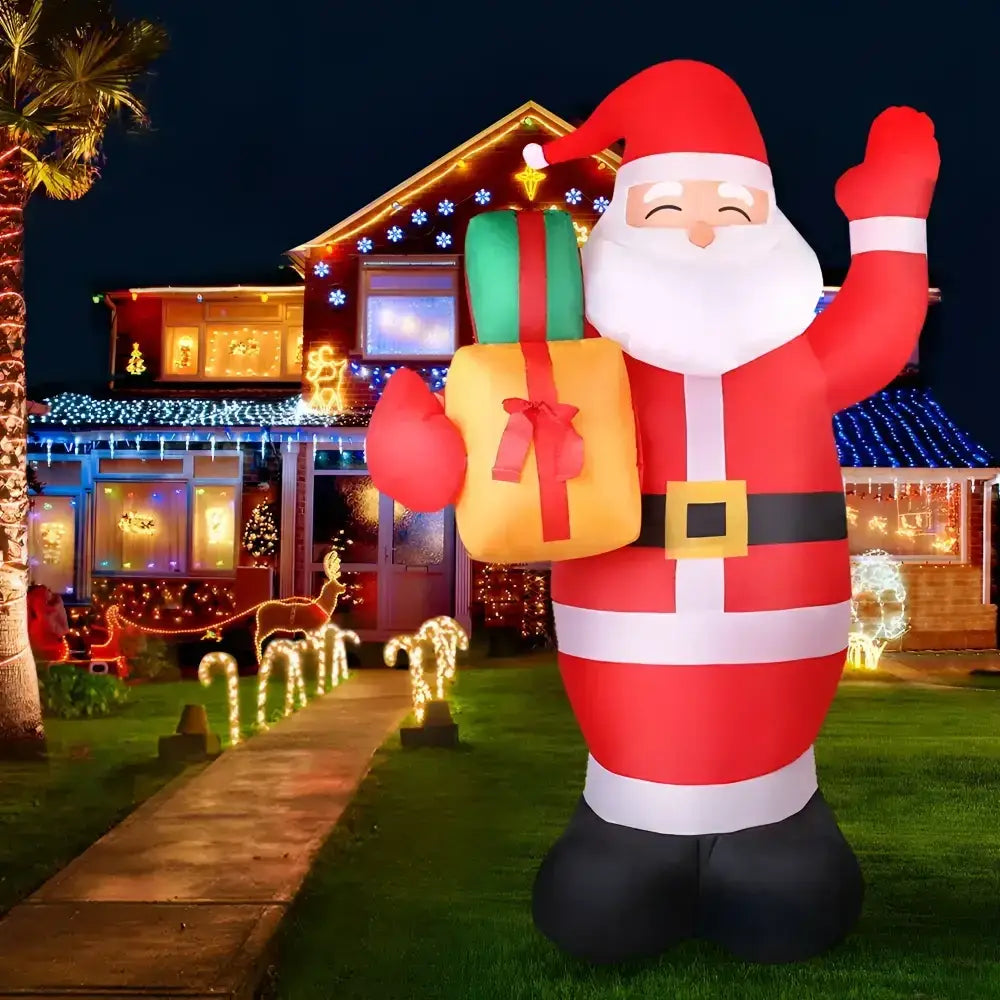 2.4M Christmas Inflatable Santa Illuminated Decorations