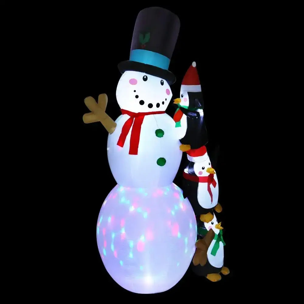 2.4M Christmas Inflatable Snowman Illuminated Decorations