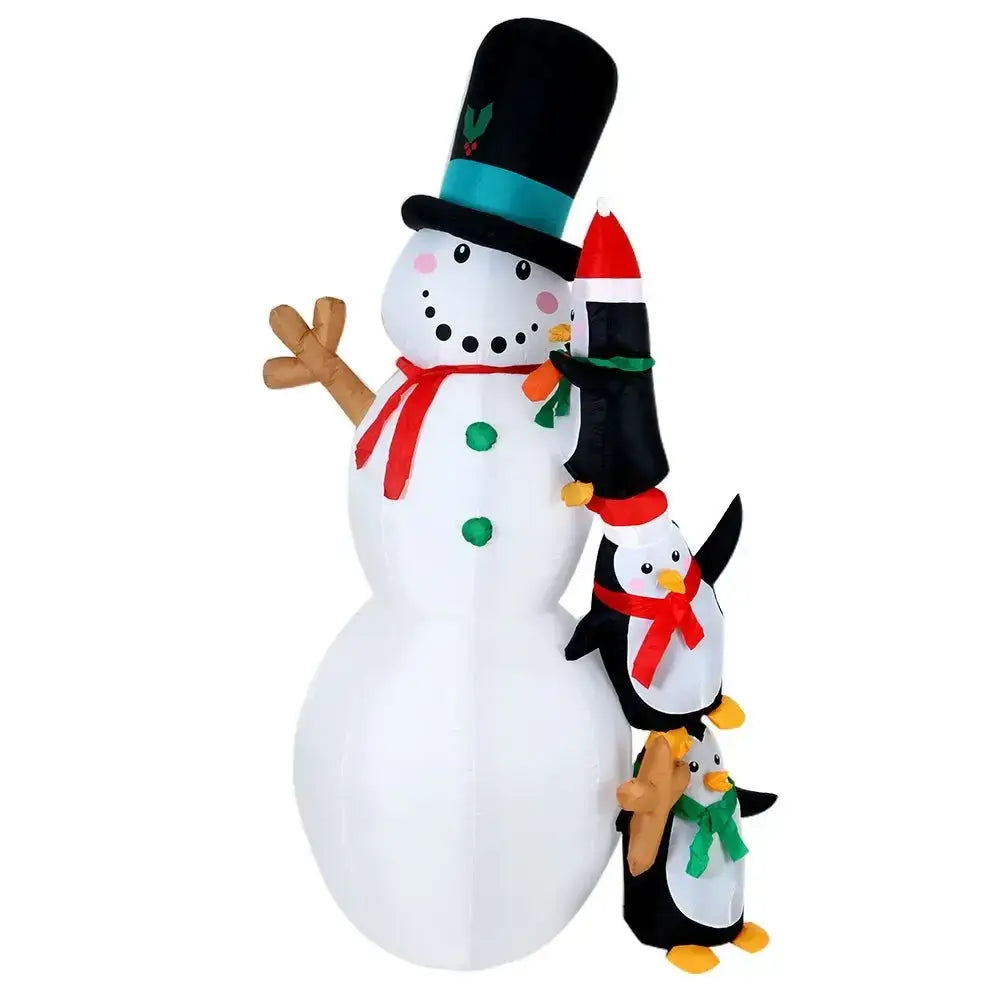 2.4M Christmas Inflatable Snowman Illuminated Decorations