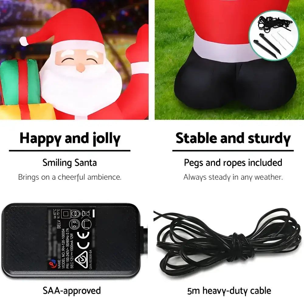 2.4m Inflatable Santa Christmas Decoration