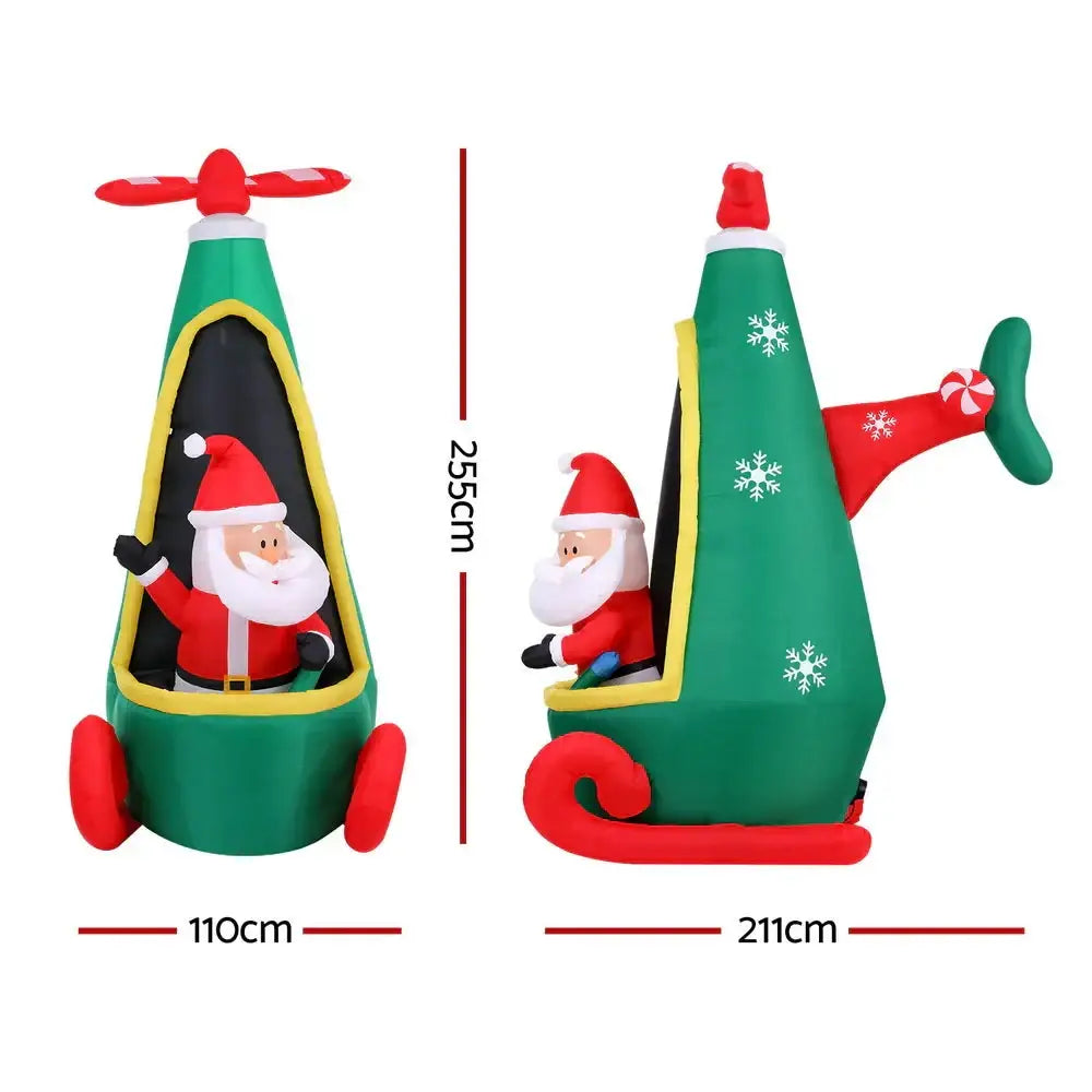 2.55m Jingle Jollys Christmas Inflatable Santa